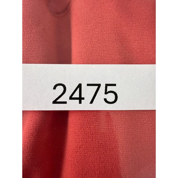 Ann Taylor Size 8 Casual Knee Length Fit Flared Dress Coral Sleeveless Zip - Picture 9 of 9